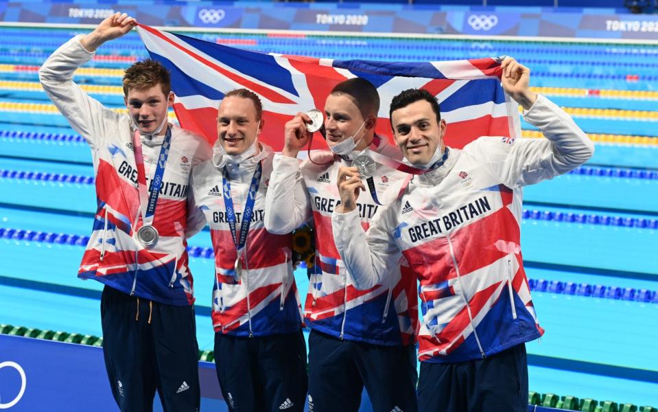 swimming tokyo olympics 2020 live 4x100m adam peaty gb duncan scott - PAUL GROVER