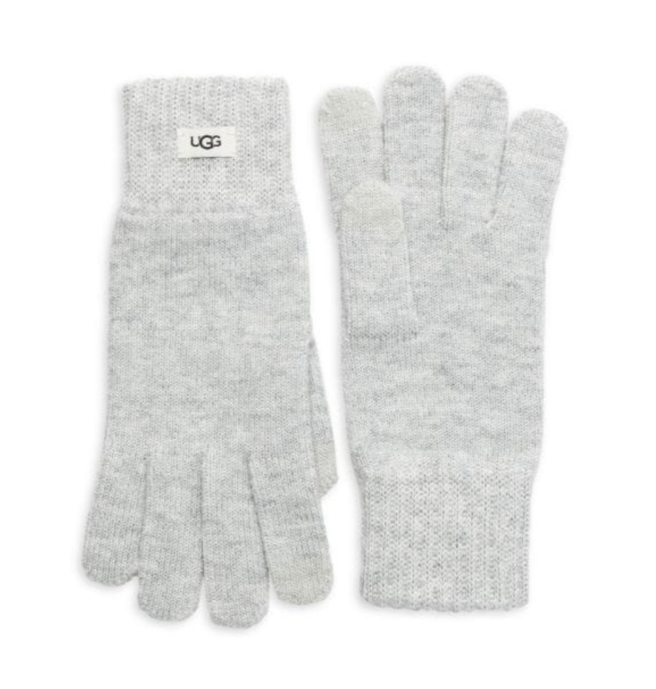 UGG Knit Tech Gloves in grey (Photo via Saks Off Fifth)