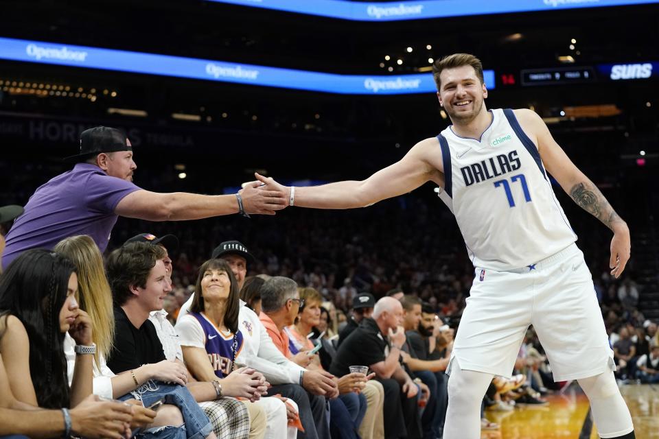 Dallas Mavericks guard Luka Doncic will try to will his team to a win and a Game 7 showdown against Phoenix. (AP Photo/Ross D. Franklin)