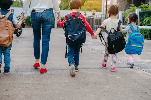 <span class="caption">Care services should be about providing our most vulnerable citizens with safe homes.</span> <span class="attribution"><a class="link " href="https://www.shutterstock.com/image-photo/mother-pupil-kids-holding-hands-going-1095921515" rel="nofollow noopener" target="_blank" data-ylk="slk:MMD Made my dreams | Shutterstock;elm:context_link;itc:0;sec:content-canvas">MMD Made my dreams | Shutterstock</a></span>