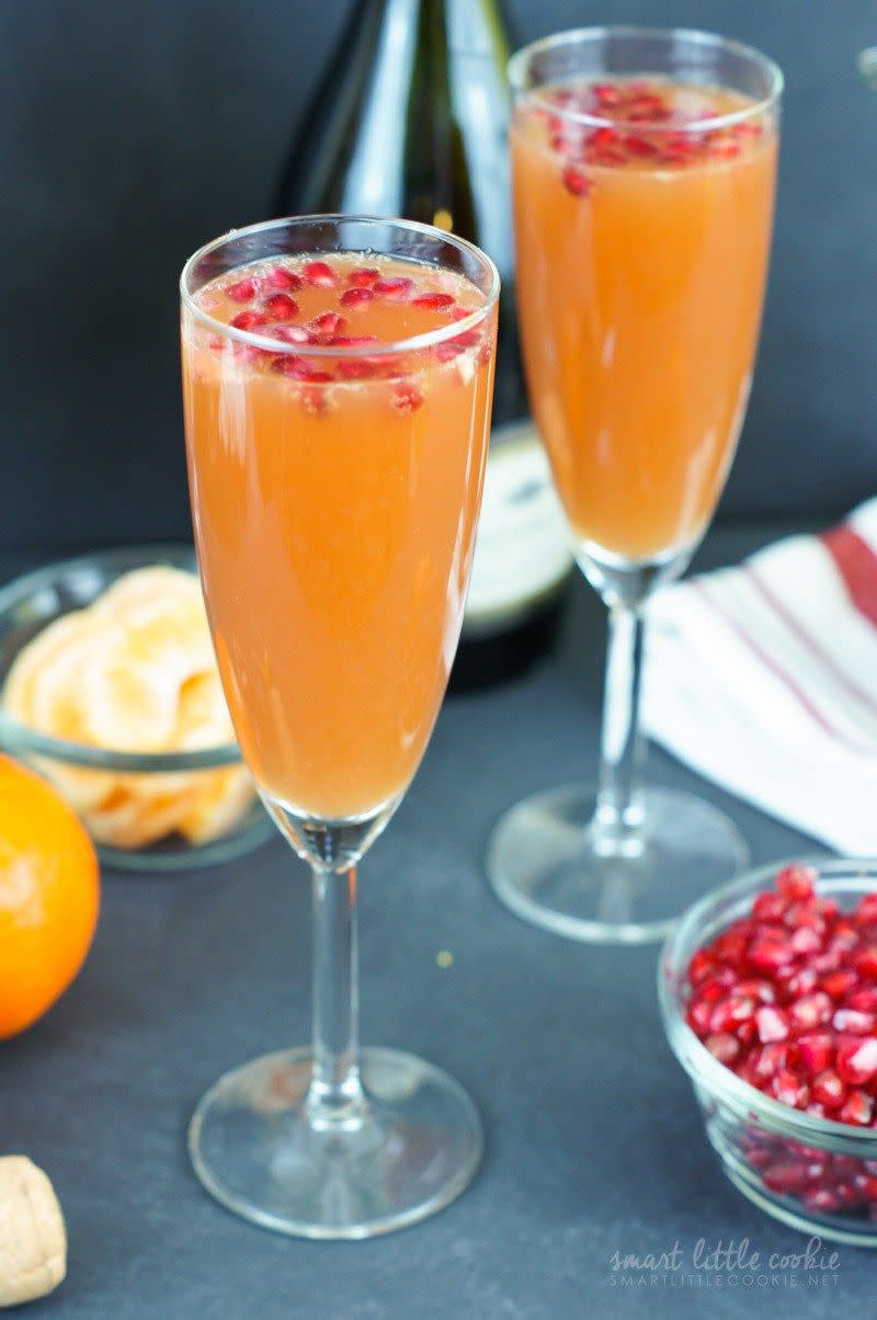 Tangerine Pomegranate Mimosas