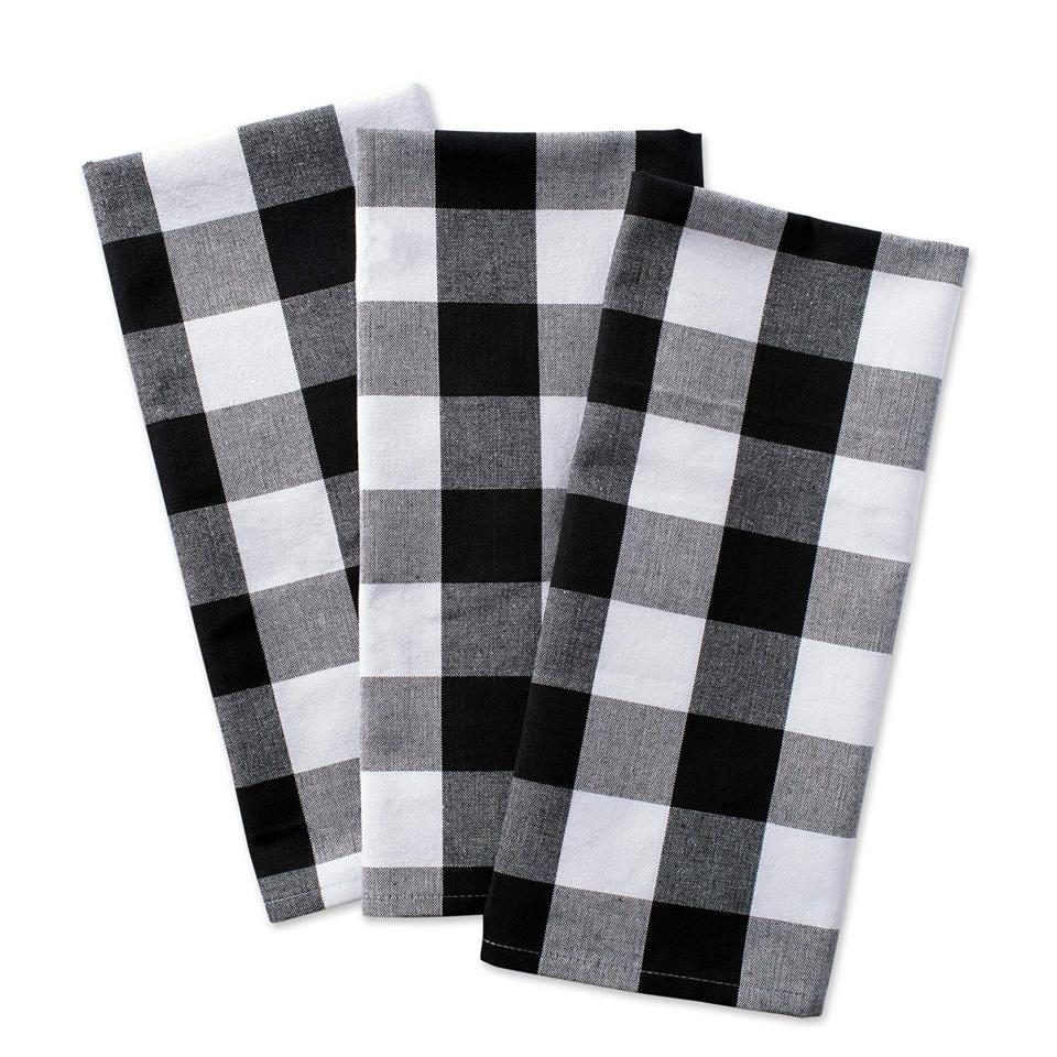 Dii Cotton Buffalo Check Plaid Dish Towels Set