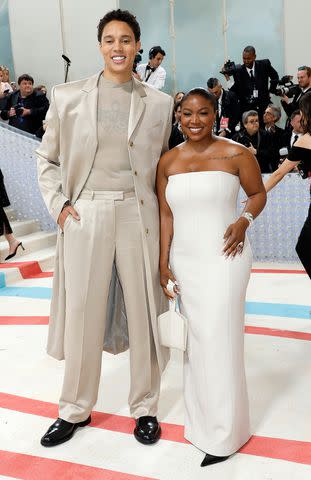 Mike Coppola/Getty Brittney and Cherelle Griner at the 2023 Met Gala