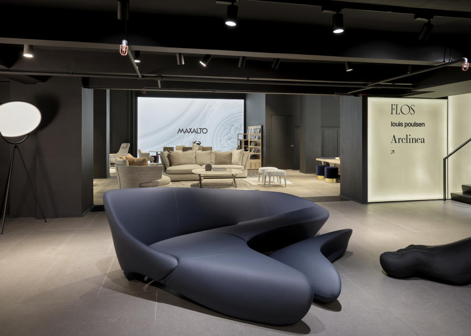 Maxalto furniture inside the Design Holding flagship.