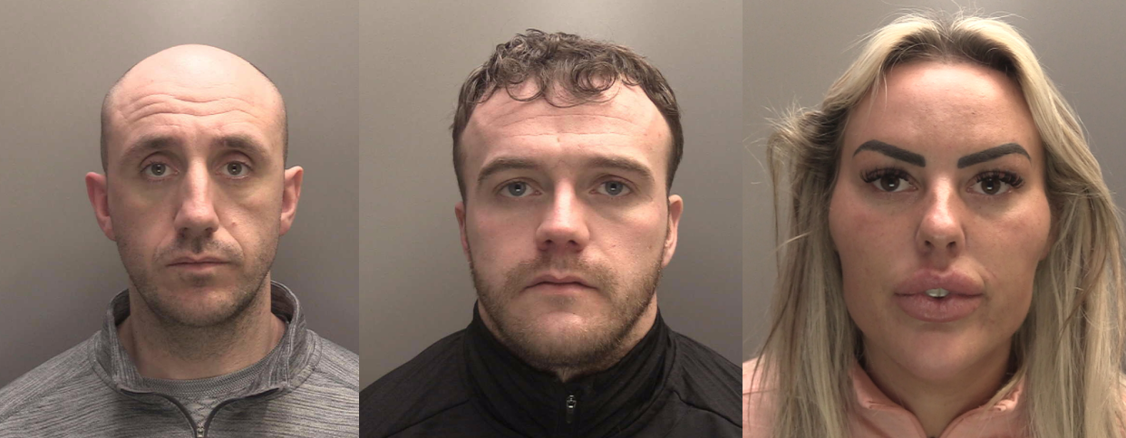 Pictured from left to right: Daniel Doran, Kelsey Higgins and Megan Woodham. (Merseyside Police)