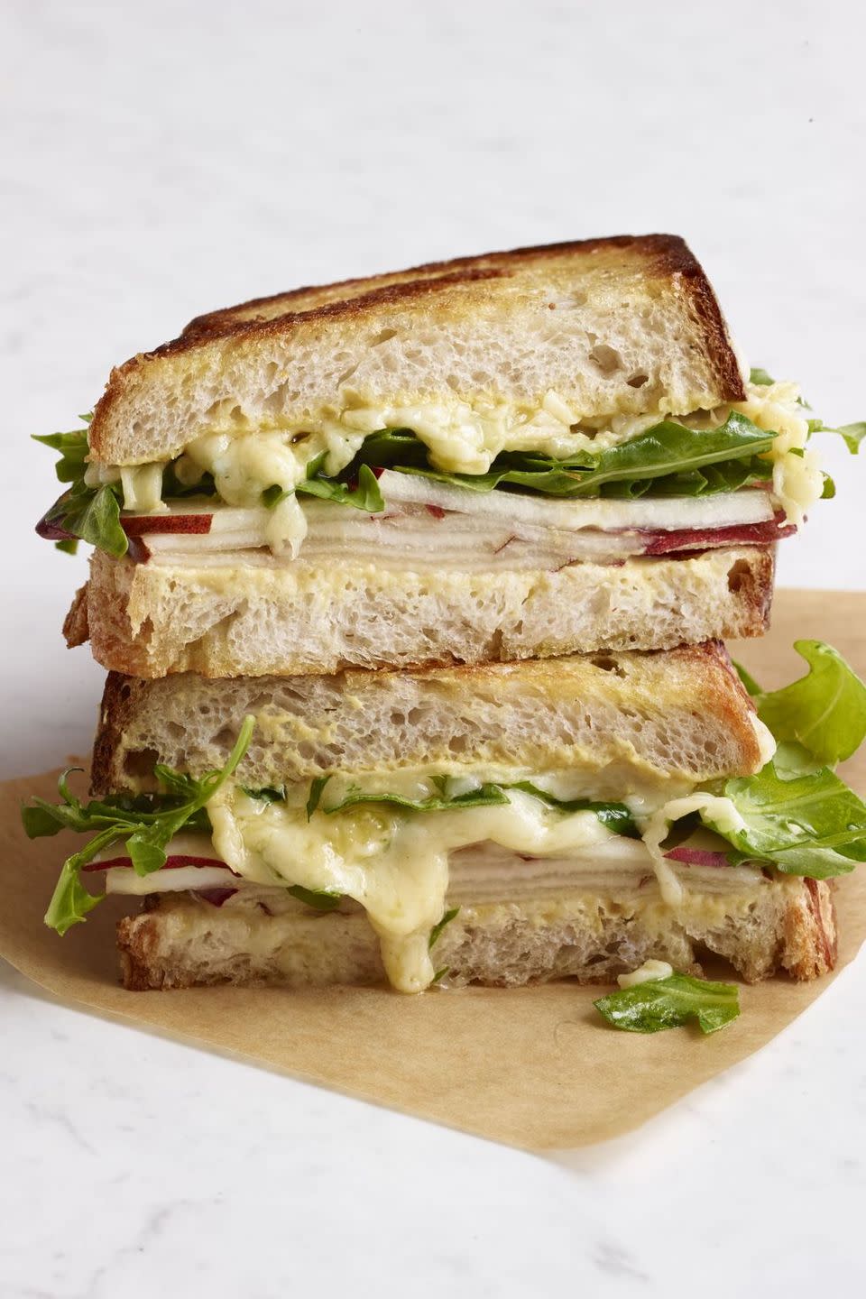 picnic ideas pear and gouda grilled cheese sandwich