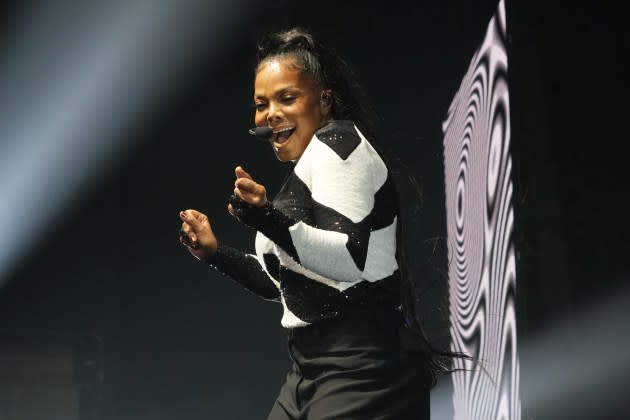 Janet Jackson performs at Hard Rock Live at Seminole Hard Rock Hotel & Casino Hollywood on April 14, 2023 in Hollywood, Florida.  - Credit: Kevin Mazur/Getty Images/Janet Jackson