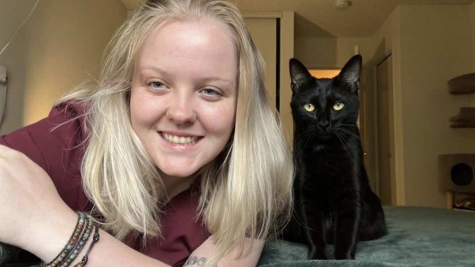 24-year-old Heather Hines is among the Wyze users whose personal camera footage was viewed during a recent security breach. She used the company's cameras to monitor her sick cat when out of the home. Credit: Heather Hines - Courtesy Heather Hines