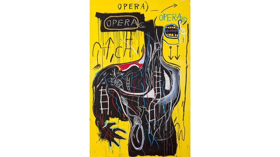 Jean-Michel Basquiat (1960-1988), Anybody Speaking Words, 1982. Locarno (Suisse), collection Martine et Pierino Ghisla—Ghisla Art Collection.