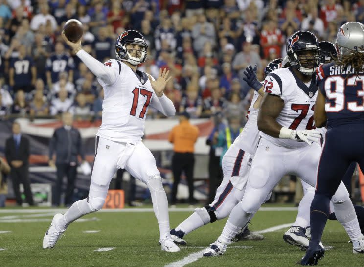 Houston Texans QB Brock Osweiler is off to a slow start (AP)