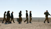 This image released by the Tribeca Film Festival shows a scene from the film, "Zero Motivation." The film, about young female soldiers at a remote desert base in Israel, won best narrative feature at the Tribeca Film Festival in New York on Thursday, April 24, 2014. (AP Photo/Tribeca Film Festival)