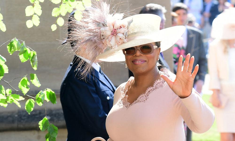 Oprah Winfrey arrives for the wedding ceremony.