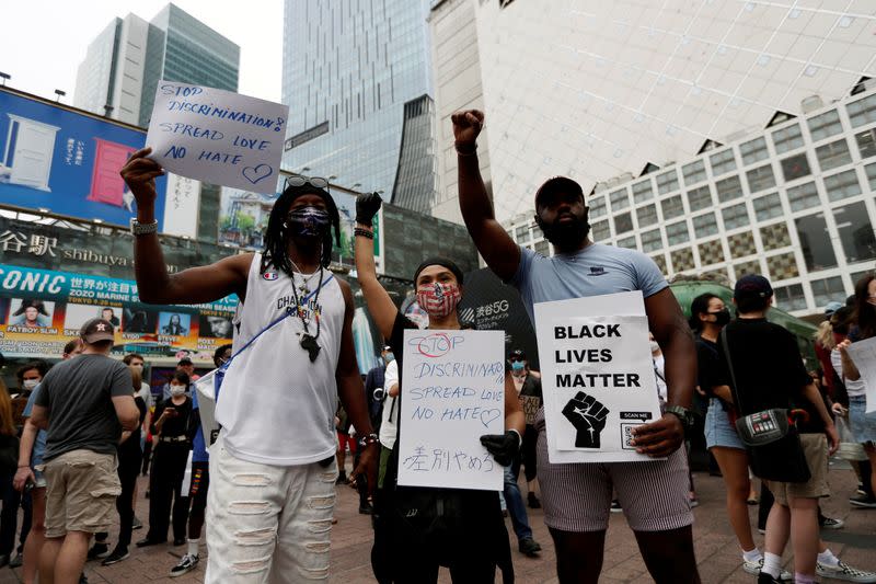 Protest following the death of George Floyd who died in police custody in Minneapolis, in Tokyo