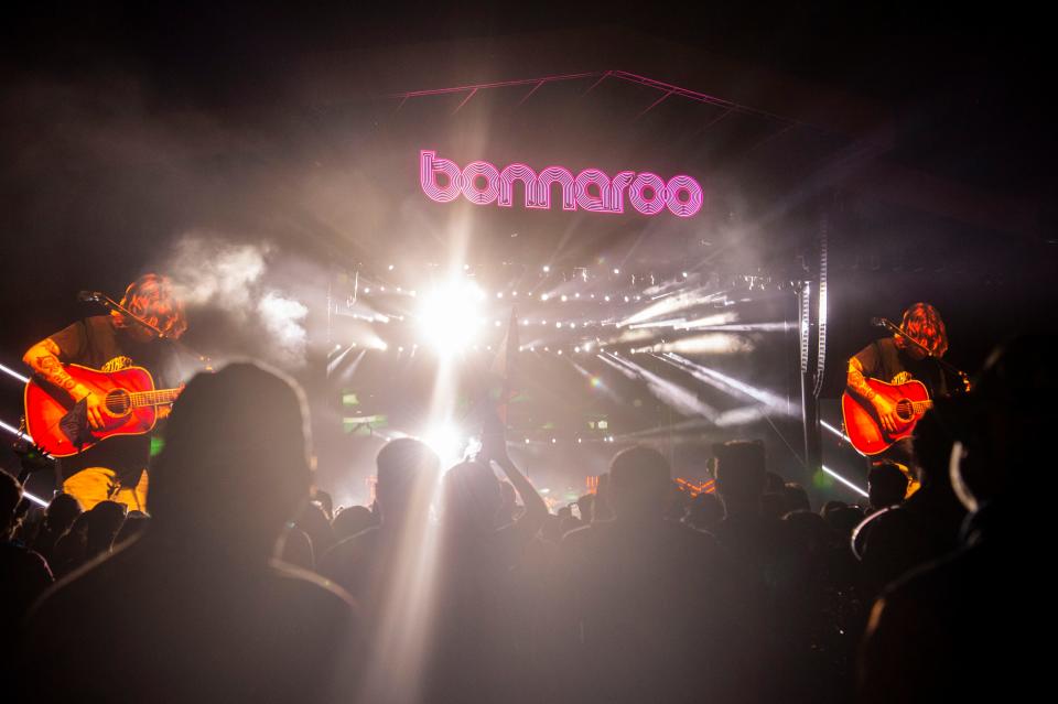 Billy Strings performs at Bonnaroo in Manchester, Tenn., Saturday, June 18, 2022. 