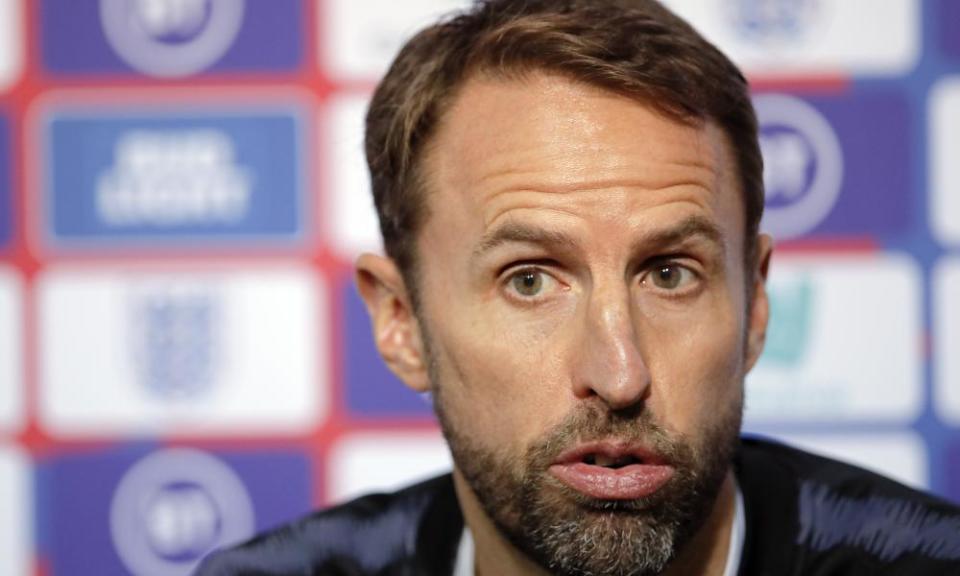 England’s manager Gareth Southgate said: ‘I’ve always said we have as many issues in our own country to resolve as anywhere else.’