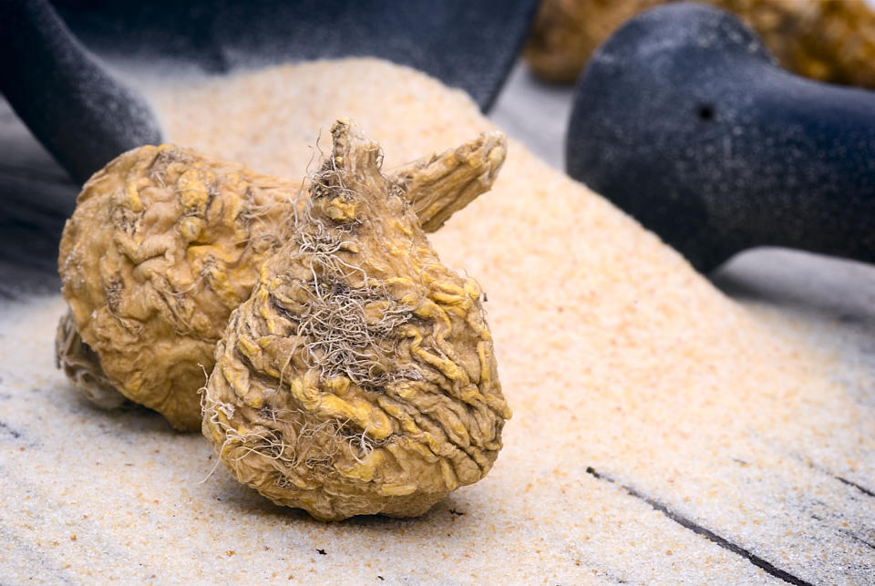 El ginseng peruano o maca deshidratado (Lepidium meyenii) (Foto:Getty)