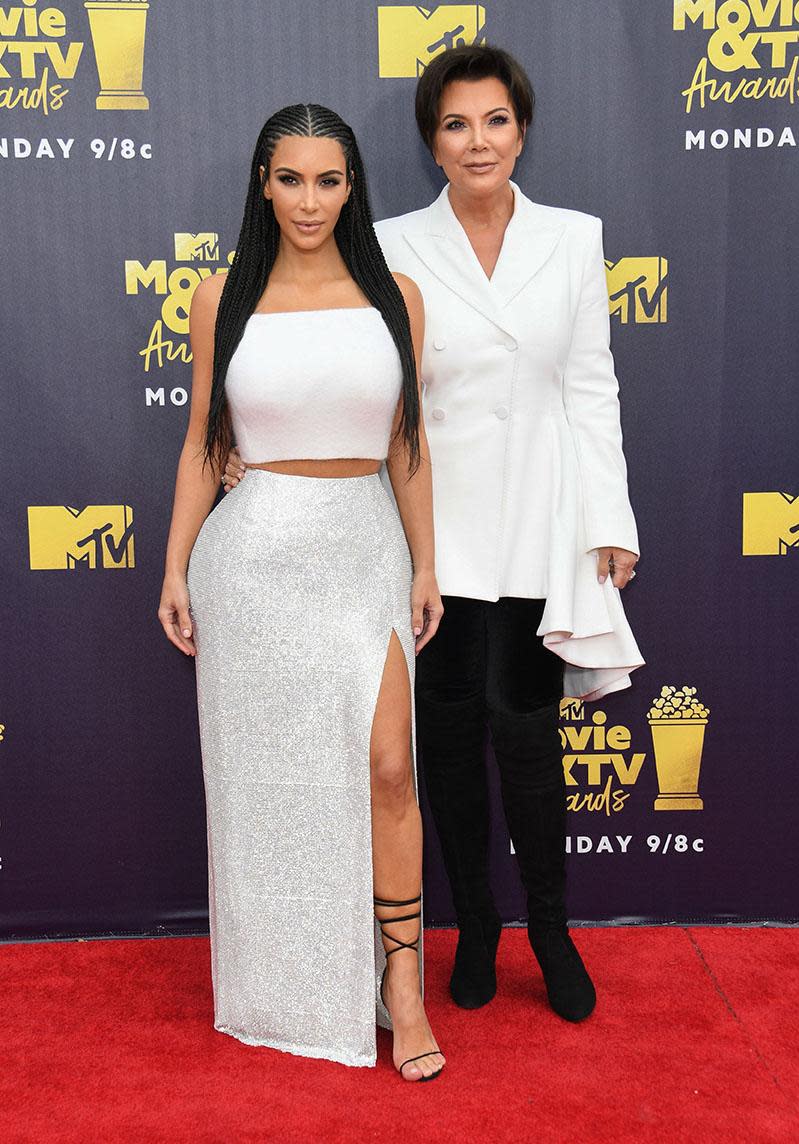 Kris and Kim were on the receiving end of Kanye's rant (AFP via Getty Images)