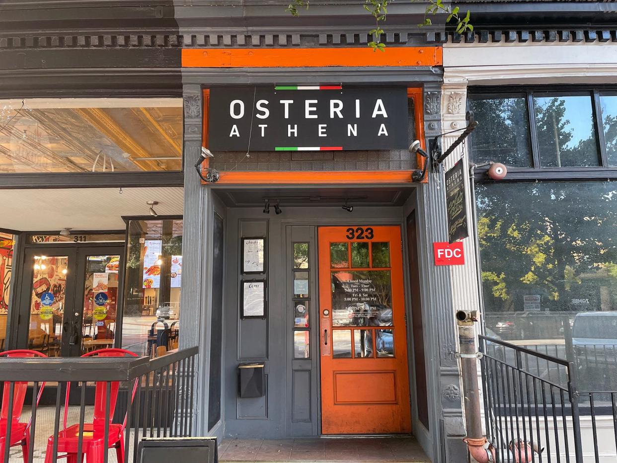 Osteria Athena Italian restaurant at 323 E. Broad St. in Athens, Ga. on July 23, 2023.