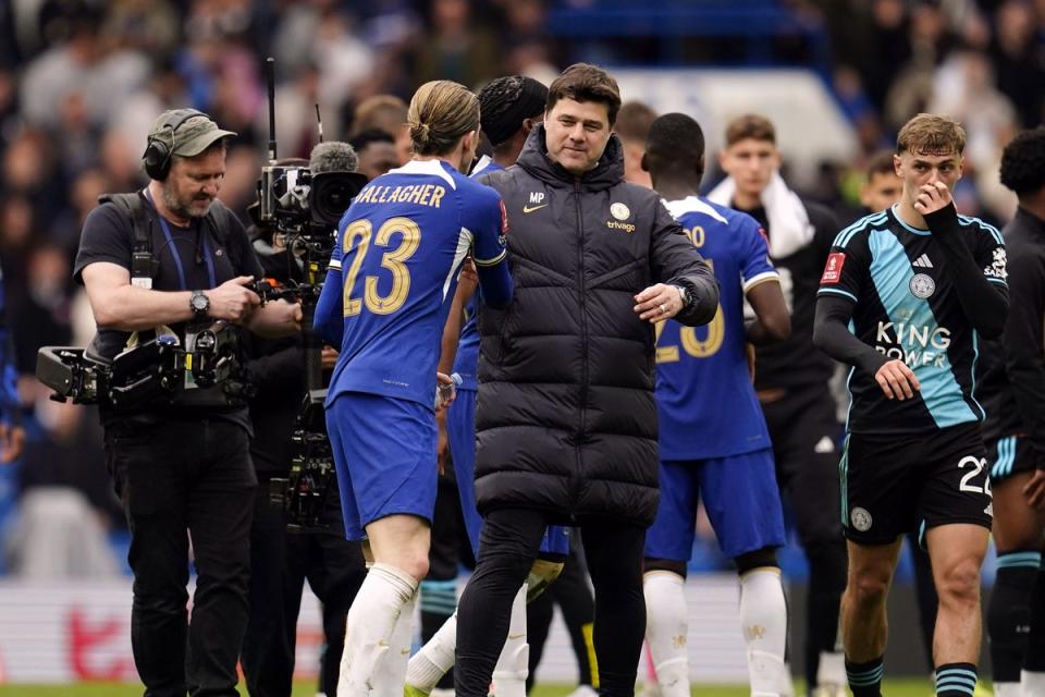 Mauricio Pochettino guided Chelsea into the FA Cup semi-finals with a 4-2 win over Leicester (PA Wire)