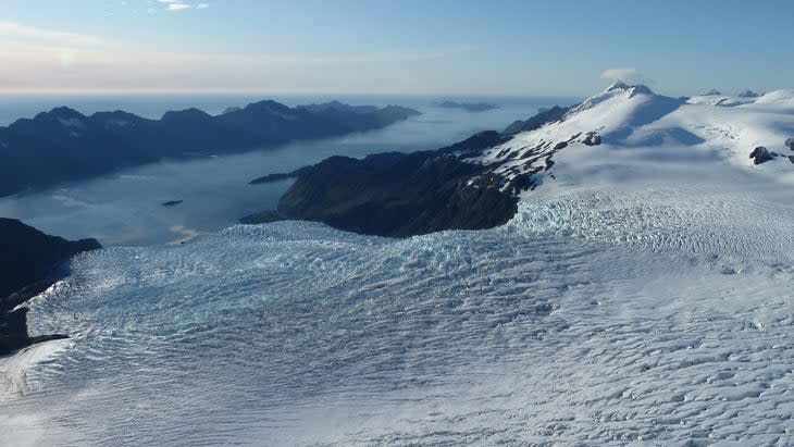 <span class="article__caption">The Harding Icefield as seen from the top of Aialik Glacier </span> (Photo: Deb Kurtz/NPS)