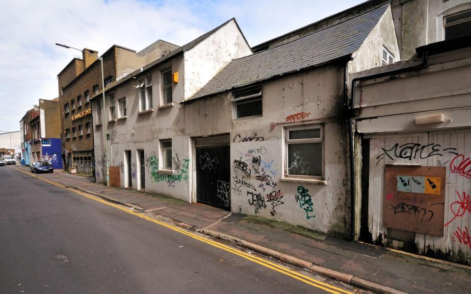 Brighton back street in East Sussex