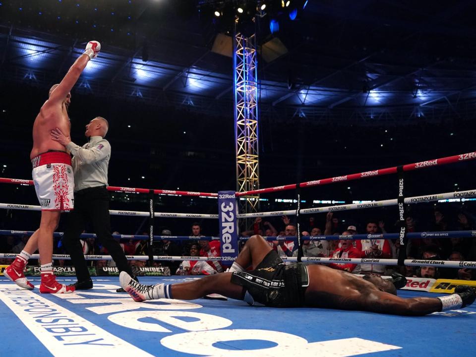 Tyson Fury knocked Dillian Whyte out on Saturday.