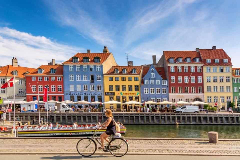There are extensive bike paths for cycling along the Copenhagen waterways (Getty Images)