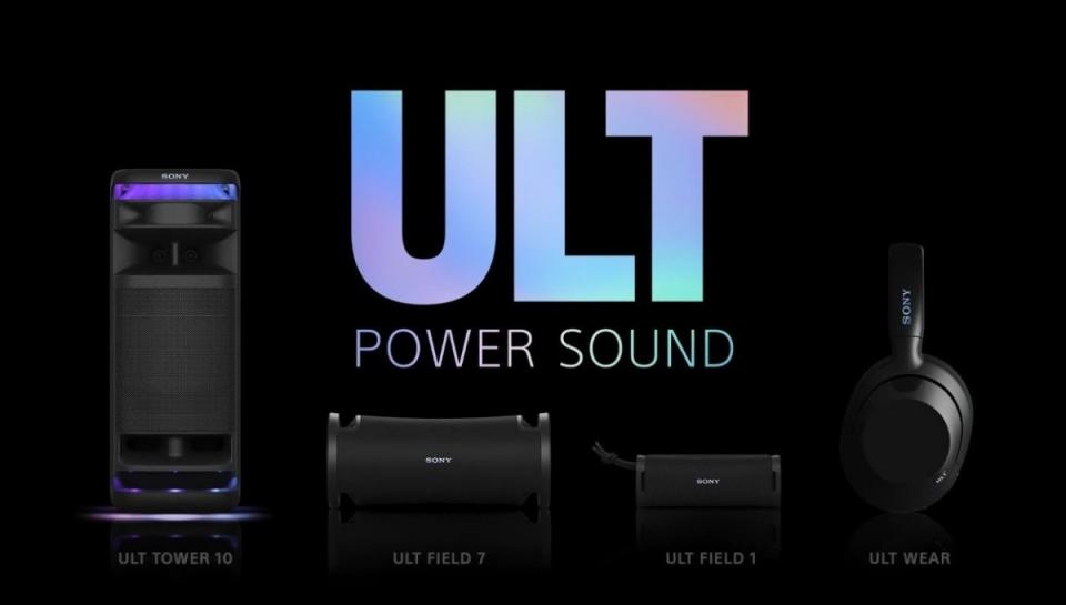 Sony公布全新ULT Power Sound系列音訊產品，包含三款擴音喇叭與一款全新全罩式耳機