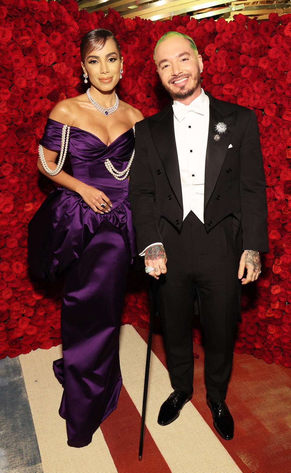 Anitta and J Balvin attend the Met Gala, May 2, 2022, in New York City.