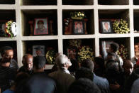 Close relatives say their final goodbyes to the crew and passengers of the Ethiopian Airlines Flight ET 302 plane crash, at the wall vault cemetery of Balewold Church, part of the Holy Trinity Cathedral Church in Addis Ababa, Ethiopia March 17, 2019. REUTERS/Maheder Haileselassie