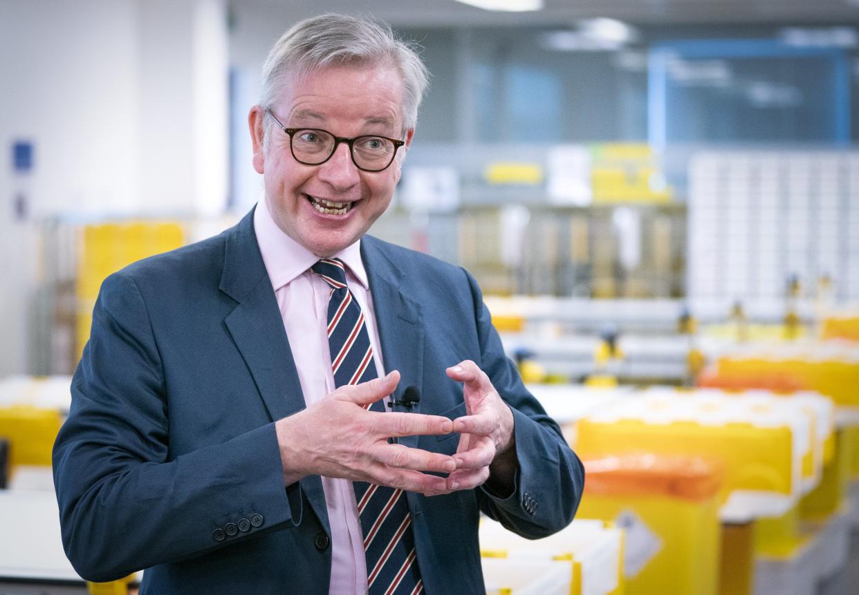 The Cabinet Office minister visited the Lighthouse Lab in Glasgow on Tuesday (Jane Barlow/PA) (PA Wire)