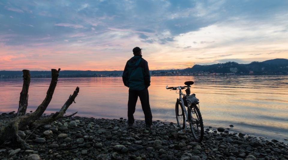 Looking across Lake Maggiore near Arona.