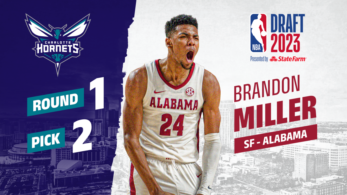 Brandon ✈️ Buzz City With the second overall pick, we have selected Brandon  Miller. — #HornetsDraft