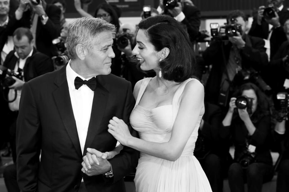 George Clooney and Amal Alamuddin walk the red carpet ahead of the 'Suburbicon' screening during the 74th Venice Film Festival at Sala Grande on September 2, 2017 in Venice, Italy