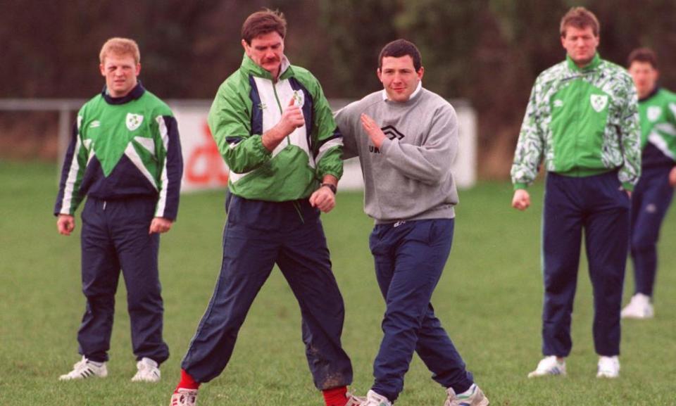 Willie Anderson in training with Ireland in 1993.