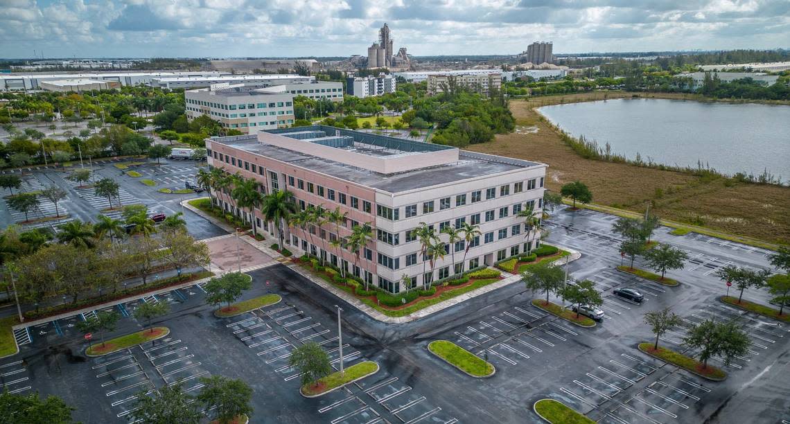 View of the Flagler Station commercial complex located at 10451 NW 117th Ave., outside Medley, where Miami-Dade County’s Solid Waste department considered renting space before agreeing to move into a West Dade Government Center that Mayor Daniella Levine Cava wants to open at 9250 W. Flagler St., on Saturday, May 4, 2024. Pedro Portal/pportal@miamiherald.com