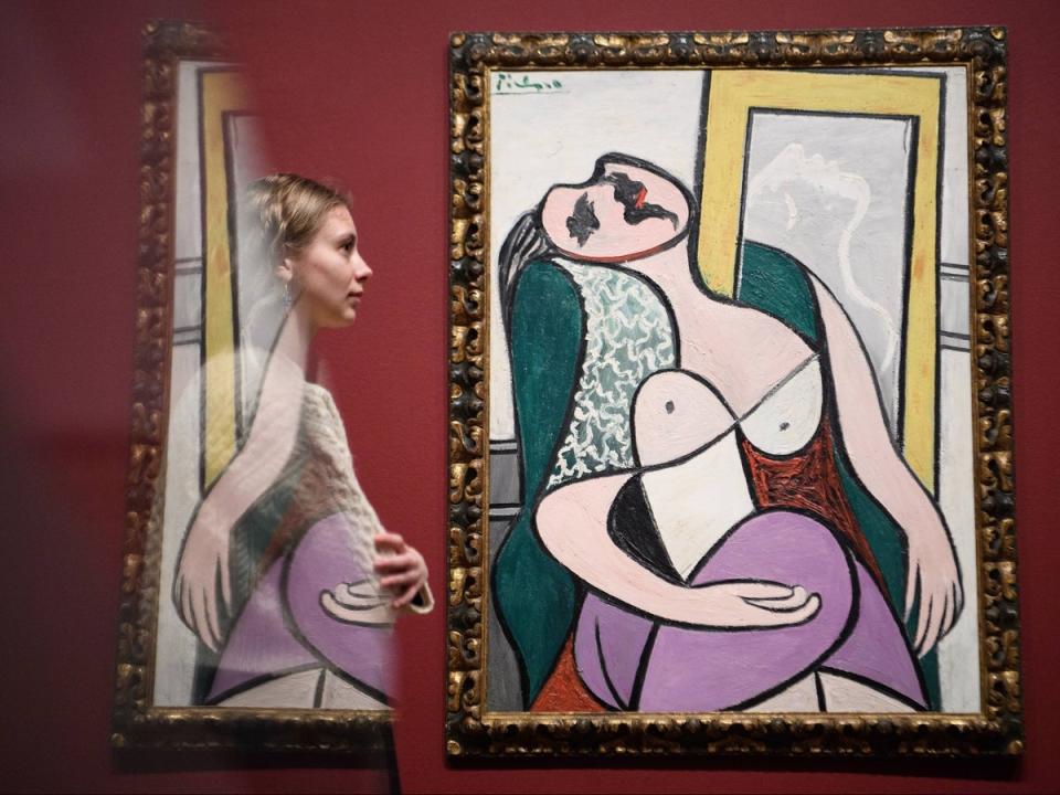 Pablo Picasso’s ‘Sleeping Woman by a Mirror’ at the Tate Modern in 2018 (Getty)