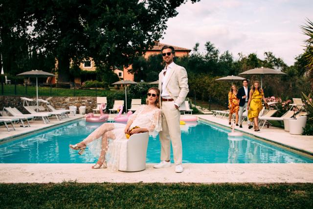 Norwegian Influencer Annabel Rosendahl Re-created a Slim Aarons Photo at  Her Wedding in Tuscany