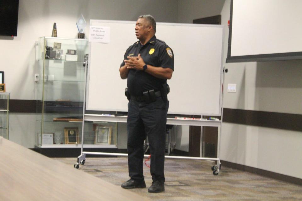 GPD chief Lonnie Scott speaks during the November monthly meeting of the Black on Black Crime Task Force.