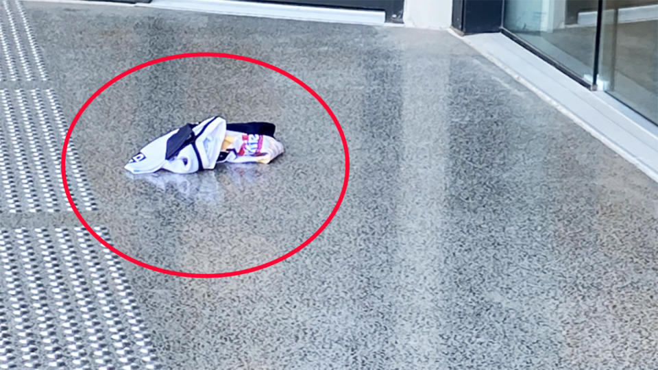 A Brisbane Broncos jersey, pictured here on the ground at club headquarters.