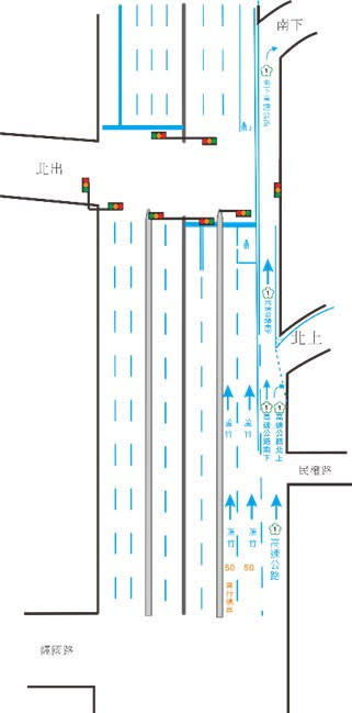 南崁交流道1/26新管制，北上走橋上、南下走橋下