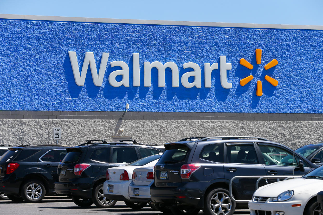 COAL TOWNSHIP, PENNSYLVANIA, UNITED STATES - 2022/08/12: Cars are seen parked at a Walmart Supercenter. (Photo by Paul Weaver/SOPA Images/LightRocket via Getty Images)