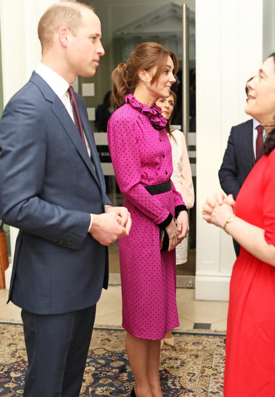 Kate wearing vintage Oscar de la Renta in Ireland in March - Wireimage