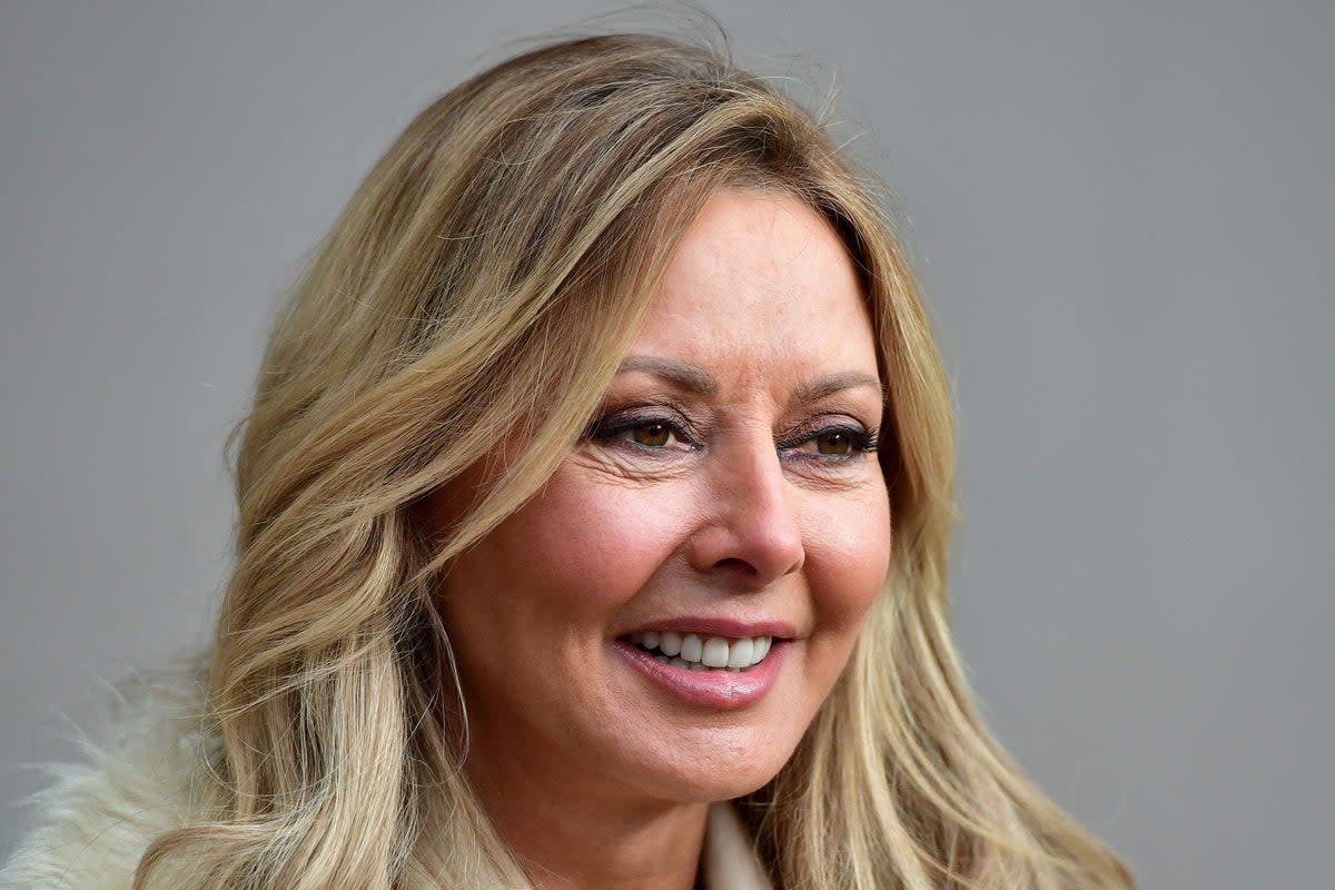 Carol Vorderman has called on the women’s minister to resign in a Twitter row over the politician’s failure to appear at a committee on the menopause (Dominic Lipinski/PA) (Dominic Lipinski / PA)