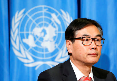 James Zhan, Director of the Division on Investment and Enterprise of the United Nations Conference on Trade and Development (UNCTAD) attends a press conference in Geneva, Switzerland February 5, 2018 REUTERS/Denis Balibouse/File Photo