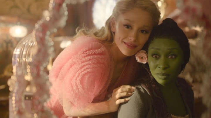 Ariana Grande and Cynthia Erivo in Wicked Part One.
