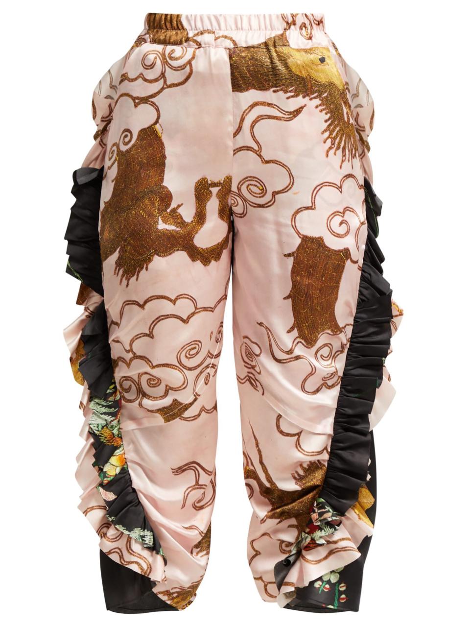 By Walid silk trousers (£938)