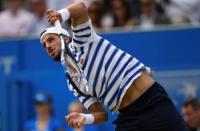 Tennis - Aegon Championships - Queen’s Club, London, Britain - June 25, 2017 Spain's Feliciano Lopez in action during the final against Croatia's Marin Cilic Action Images via Reuters/Tony O'Brien