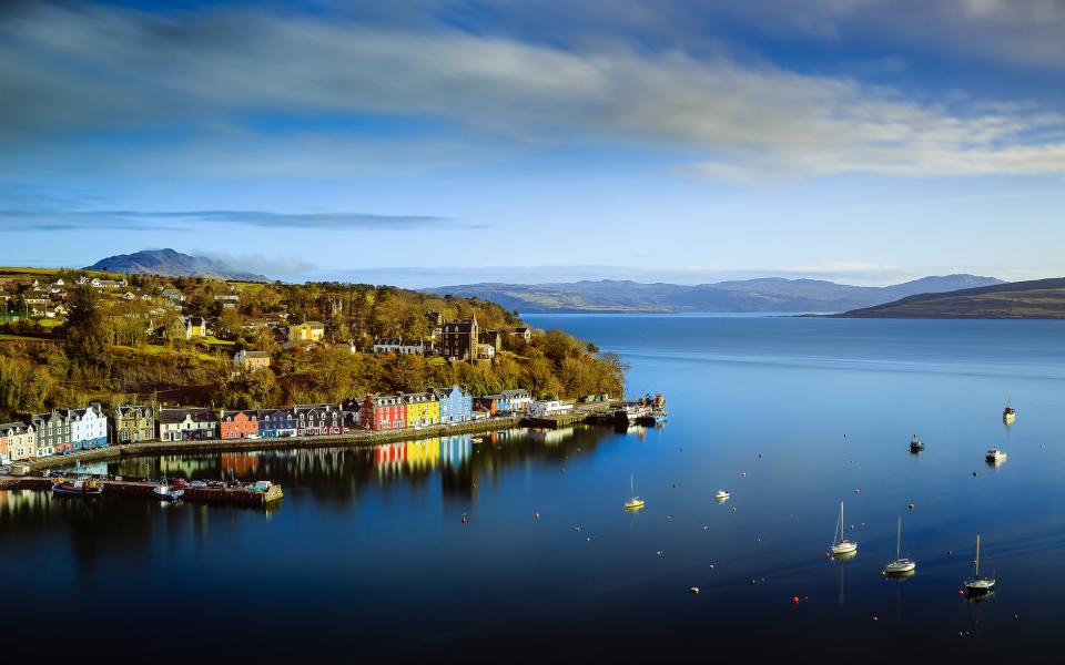 Cunard's cruises around the British Isles will begin on the south coast and head up to Mull (pictured) - getty