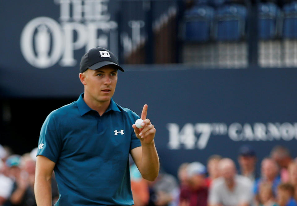 Jordan Spieth is rolling at the British Open. (Reuters)